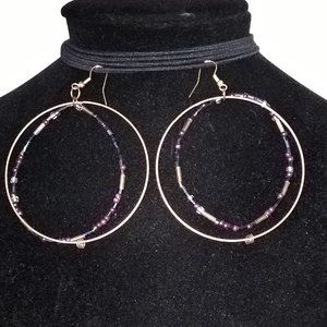 Large hoop earrings